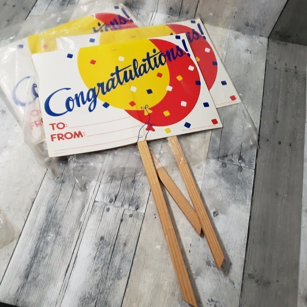 NWT - Set of 3 Congratulations Double Sided Signs